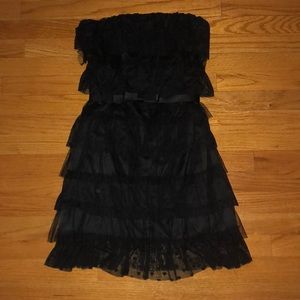 Black ruffle dress NWT